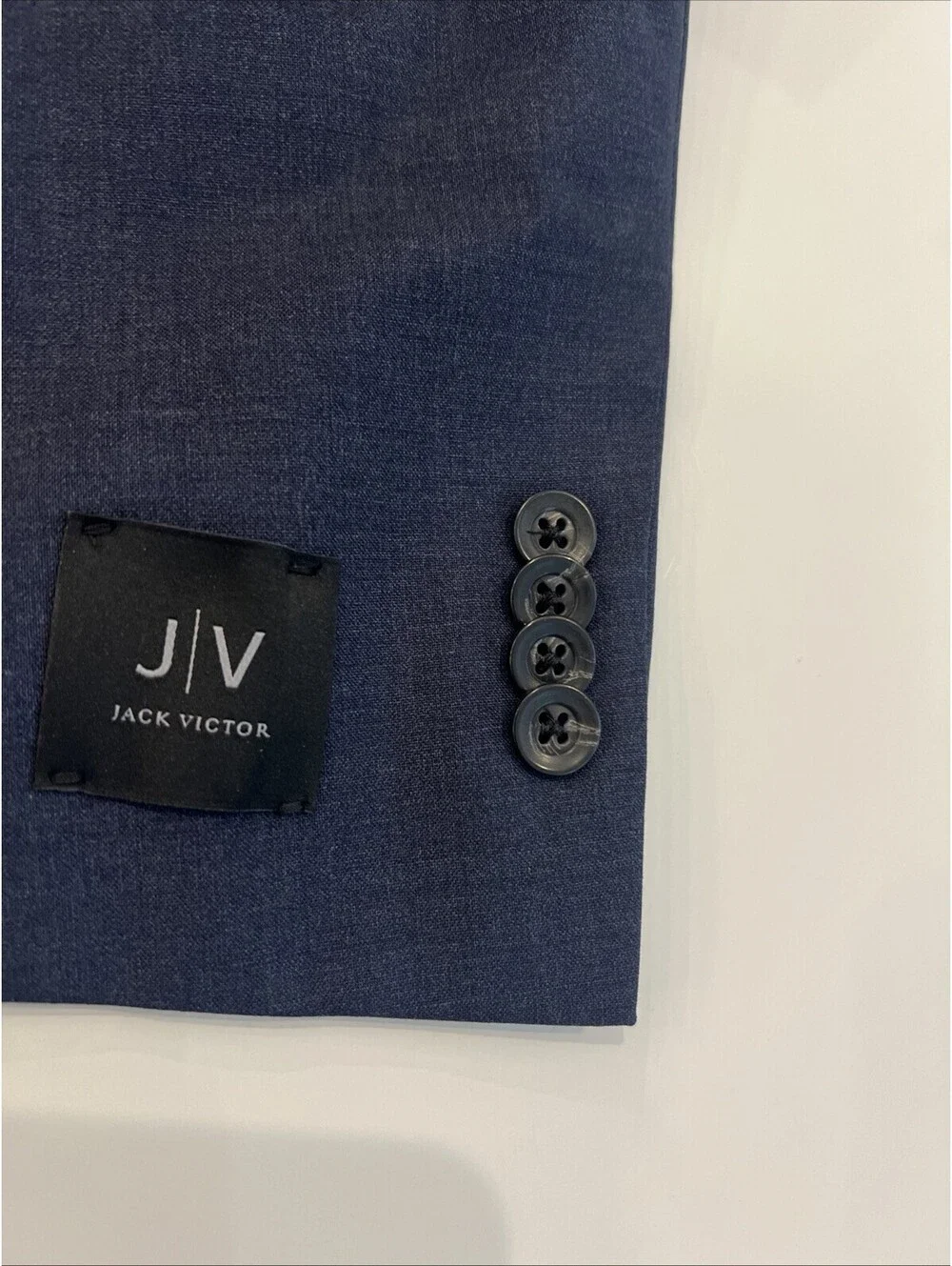 Jack Victor Blazer Jacket Size Large 42 S Navy Blue Wool Suit Jacket